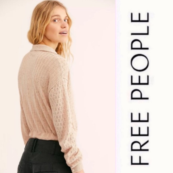 Free People Betty Tie-Front Sweater, Size XS, MSRP $148 - Picture 2 of 11